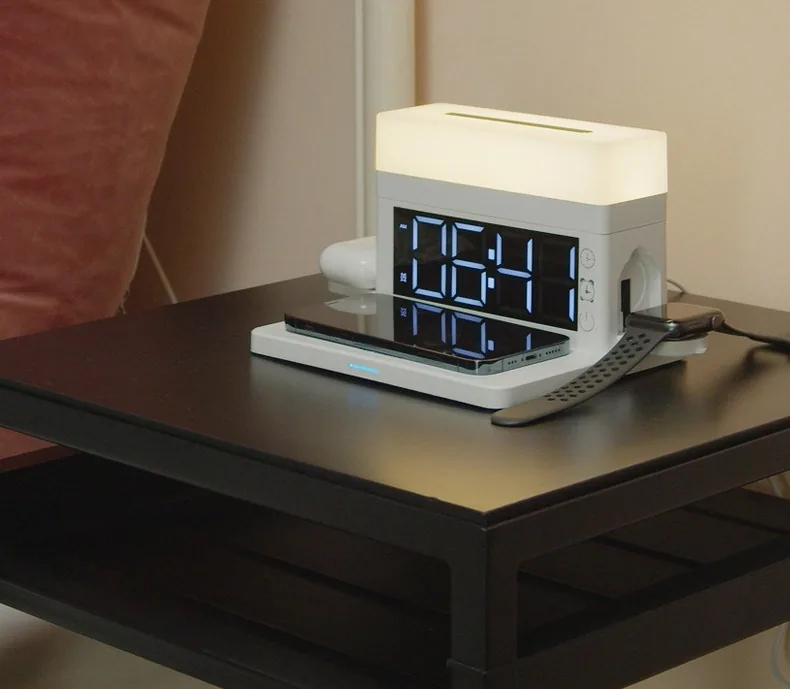 Multi-function wireless charging station