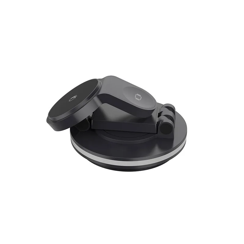 Black 3-in-1 magnetic wireless charger