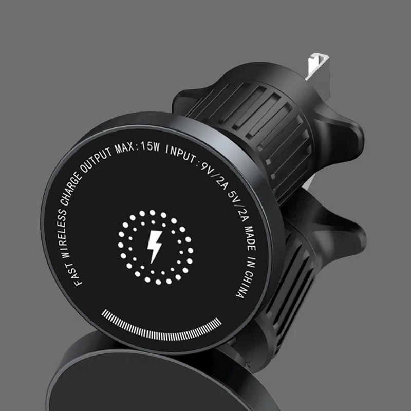 Black car mount wireless charger