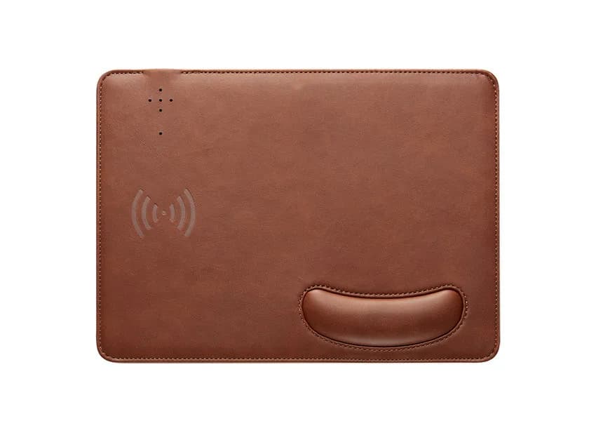 Brown mouse pad wireless charger