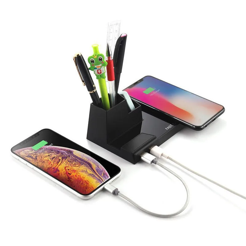 Multi-function wireless charging station