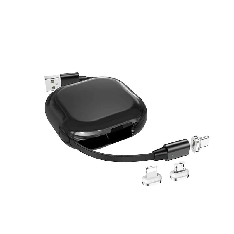 1m 릴 타입 마그네틱 USB 충전 케이블