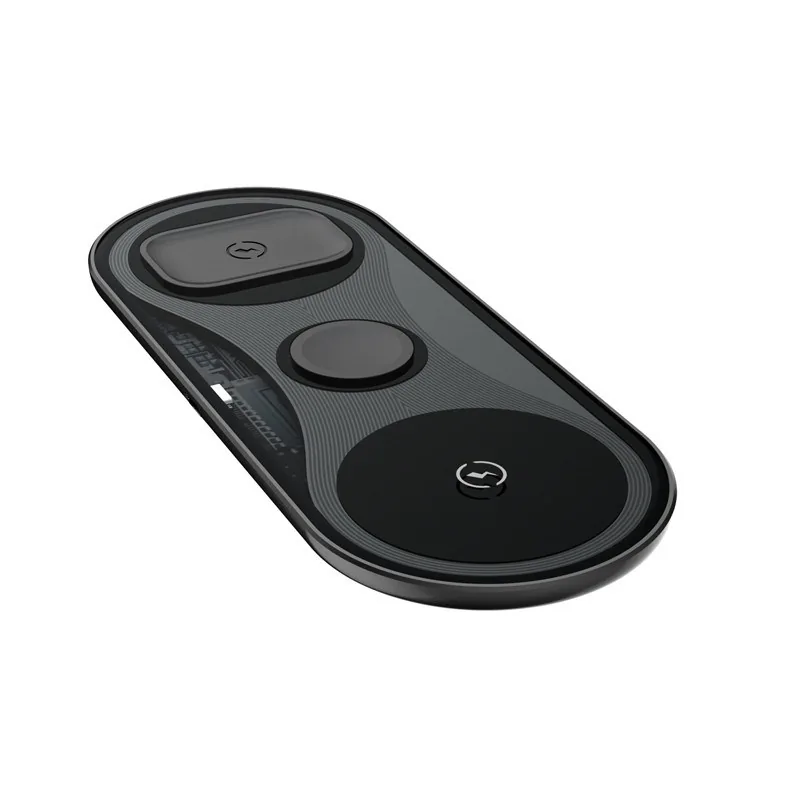 Black 3-in-1 portable wireless charger