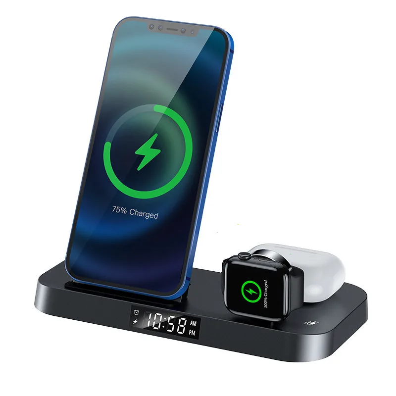 Multi-function wireless charging station