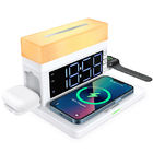 4 In One Wireless Magic Charger Qi Led Night Light Time Display Wireless Charger For Apple Watch