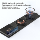 New Qi Upgrade Transparent Portable Fast Wireless Charging 3 in 1 Folding Charger