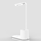 Practical Portable 180Lm Desk Lamp Wireless Charger With Pen Holder