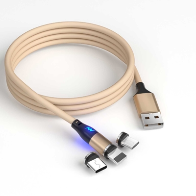 5V 4.5A OD 3.5mm Magnetic Fast Charging Cable 3 In 1 Liquid Silicone