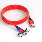 5V 4.5A OD 3.5mm Magnetic Fast Charging Cable 3 In 1 Liquid Silicone