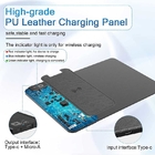 ABS PU 9V 2A Mouse Pad Wireless Charger 7.5W With Fast USB Ports