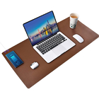 Extra Thick 4mm 15W Mouse Pad Wireless Charger Leather Desk Pad