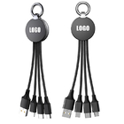 OD 3.5mm 3 In 1 Universal Usb Charging Cable Multi Pin Keychain Design