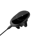 Black 15W Qi Smart Sensor Car Wireless Charger Air Vent Mount
