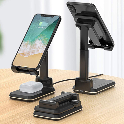 Desktop Phone Holder Bracket 10W Fast Wireless Charger Adjustable Foldable Holder