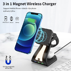 Magnetic Wireless 4 In 1 Phone Charger Customizable With LED Night Light