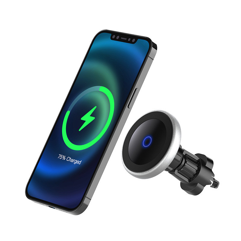 Car Mount Wireless Charger 15 Watt 7.5W Compatible With MagSafe