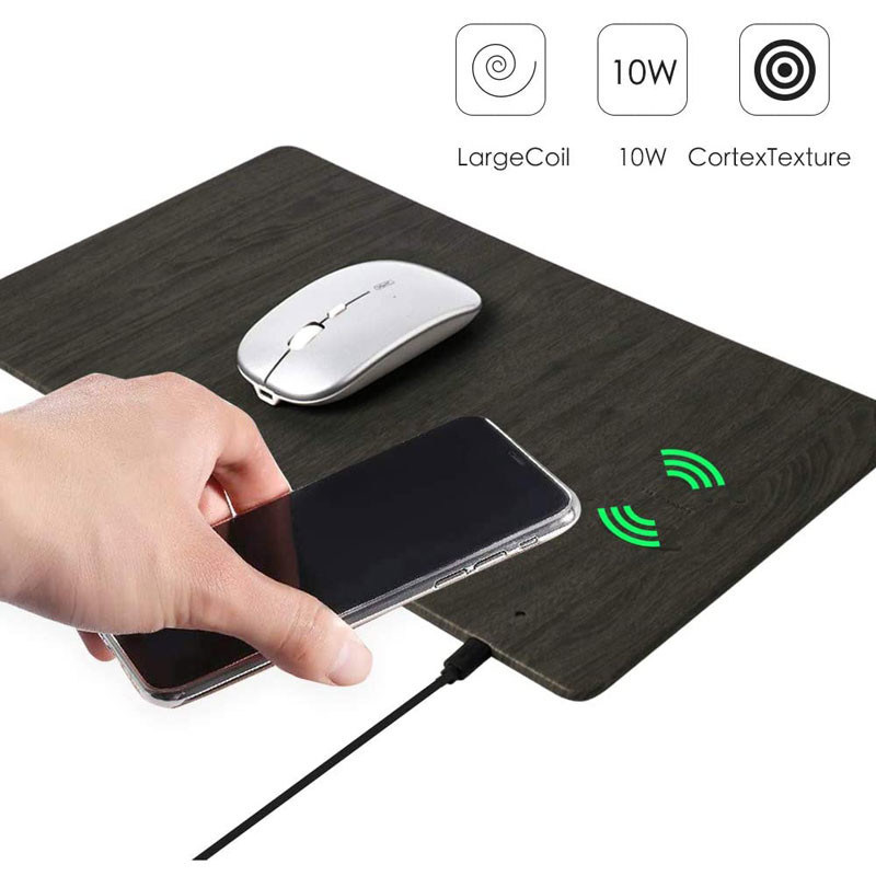 Fast 10W Thick 4mm Custom Wireless Charging Pads Reliable PU Leather