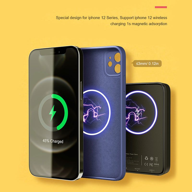 5000mAh 18W PD QC3.0 Fast Charging 15W Wireless Portable Power