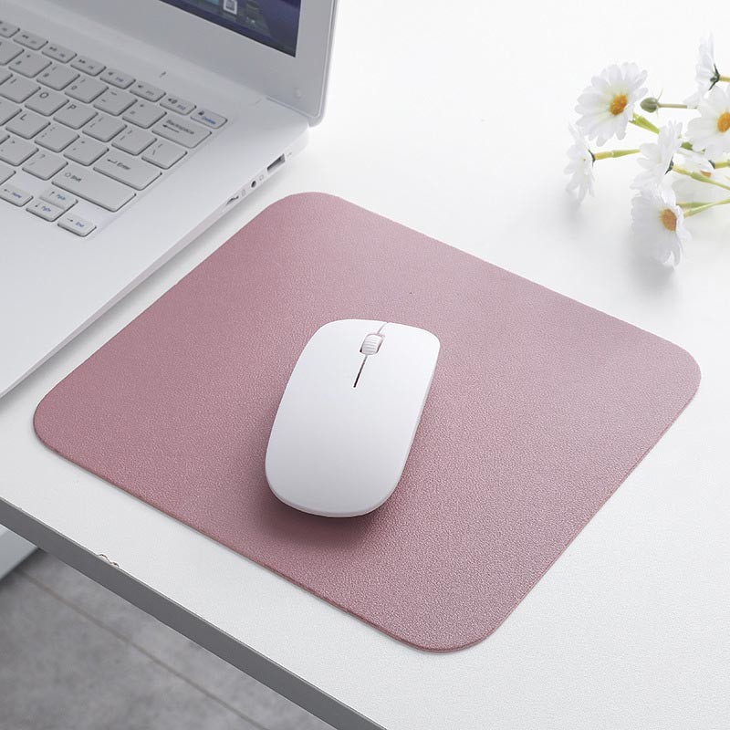Dual Sided small 23*20mm Custom Mouse Pads Waterproof PU Leather