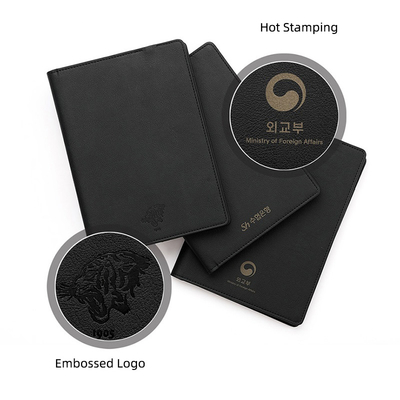 Business Gifts Custom Logo Pu Leather Cover 15W Fast Charging Wireless Phone Charger And Notebook