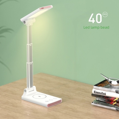 Office Tablet Desk Led Lamp Holder Folding Foldable Desk Lamp Qi Wireless Charger