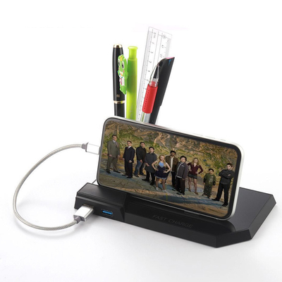 ABS PMMA Desktop Wireless Charger Stand Over Voltage Protection