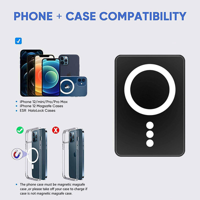 9V 2A thick 1.5cm Phone Wireless Charger Car Mount ABS Magnetic