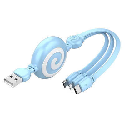 Silicone MAX 3A 100cm Multi Fast Charging Cable For Android 3 In 1