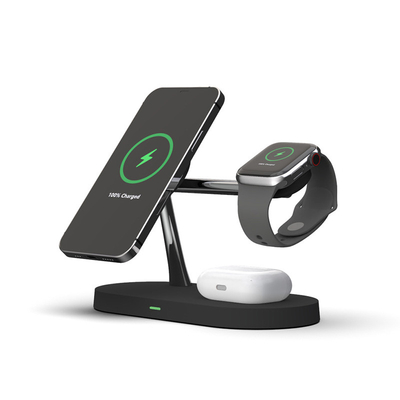 Magnetic 15W Fast 5 In 1 Wireless Charger Stand With Night Lamp