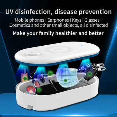 OEM ODM UV Light Sanitizer 15W Wireless Charger For Smartphone