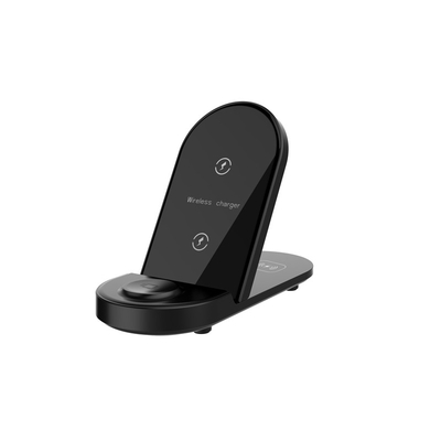 Qi 3 In1 15W 2.5D grass panel Foldable Wireless Charging Stand For 3 Devices