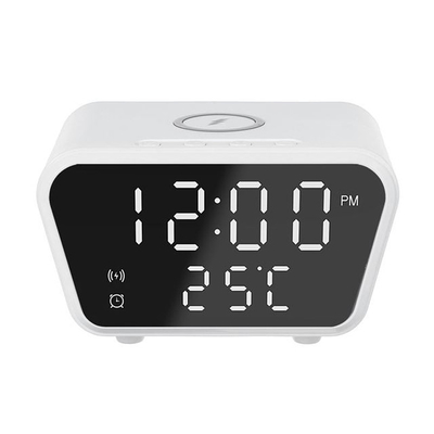 Digital 15W Alarm Clock Wireless Charger With Temperature Display