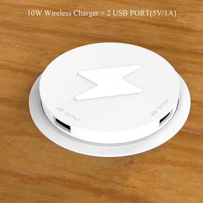 PC ABS Desktop Embedded Wireless Charger Mounted Space Saving