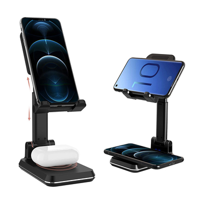 Double Charging Mobile Phone Wireless Charger 2 In 1 Angle Adjustable