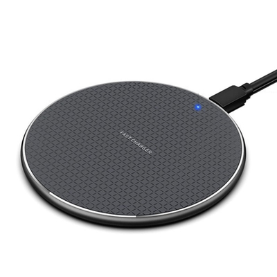 High Power 110 KHZ Round Wireless Charger Desktop Aluminum Alloy