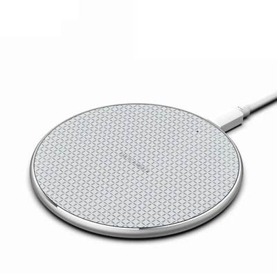 High Power 110 KHZ Round Wireless Charger Desktop Aluminum Alloy