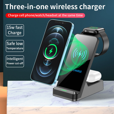 18W Type C 3 In 1 Charging Stand Qi Wireless Charger Holder For IPhone Airpod Iwatch